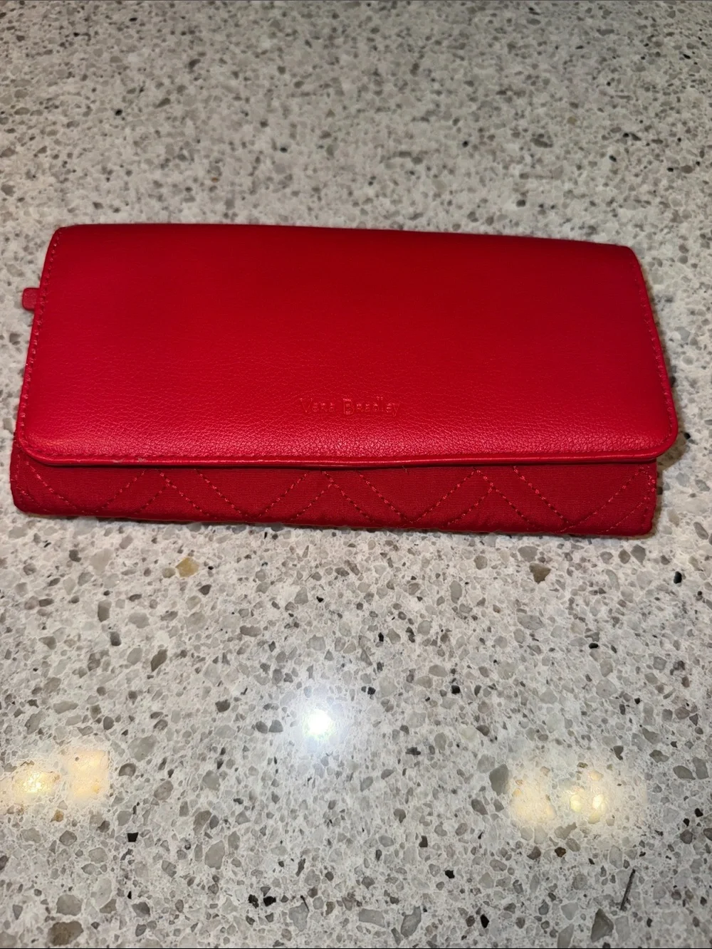 Vera Bradley Red Quilted Fold-Over Wallet NWOT